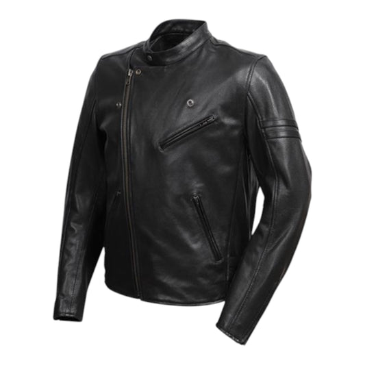 Degner 23SJ-4 Mesh Leather Jacket - Black