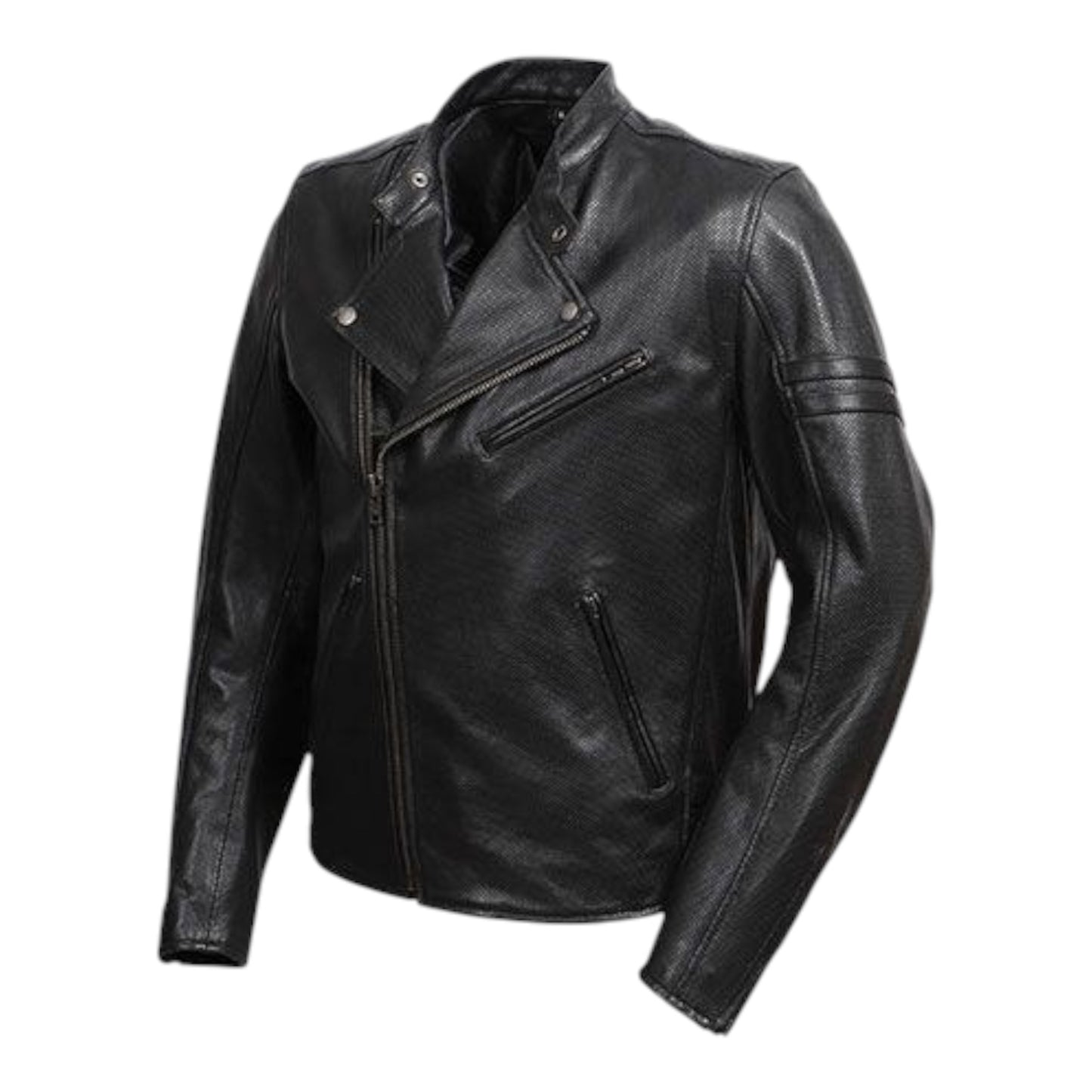 Degner 23SJ-4 Mesh Leather Jacket - Black