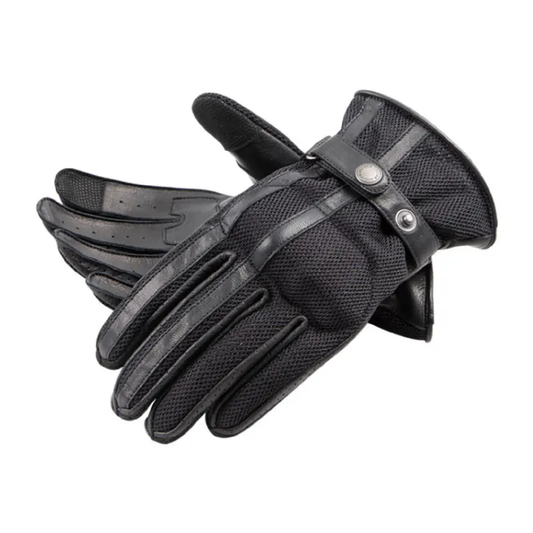 Degner TG-96M Mesh Gloves - Black/Black