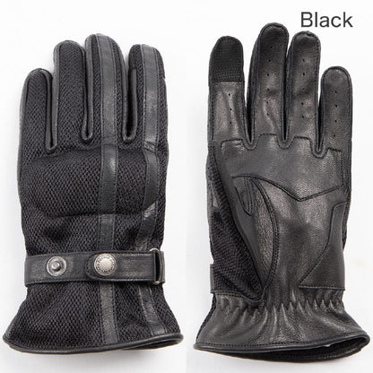 Degner TG-96M Mesh Gloves - Black/Black
