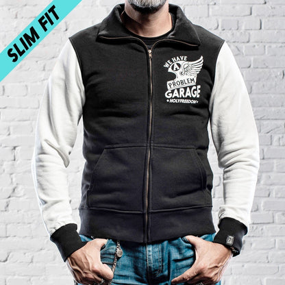 Holyfreedom Sweatshirt Full Zip - Black/White