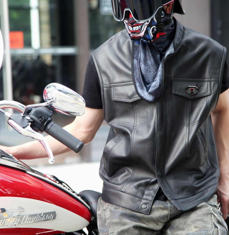 Ruby Leather Vest