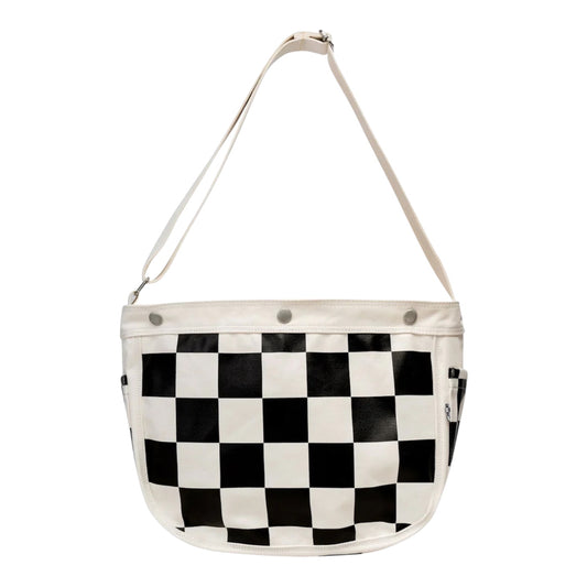 Fogy Garage Newsboy Crossbody Bag - Checkered