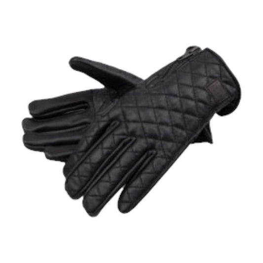Degner TG-99 Quilted Leather Gloves - Black