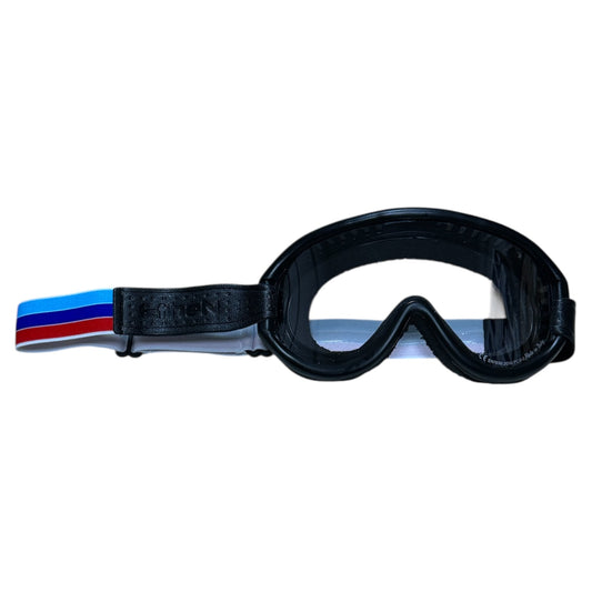 Ethen Scrambler Goggles - Stripes Blue (with FREE Italia strap)