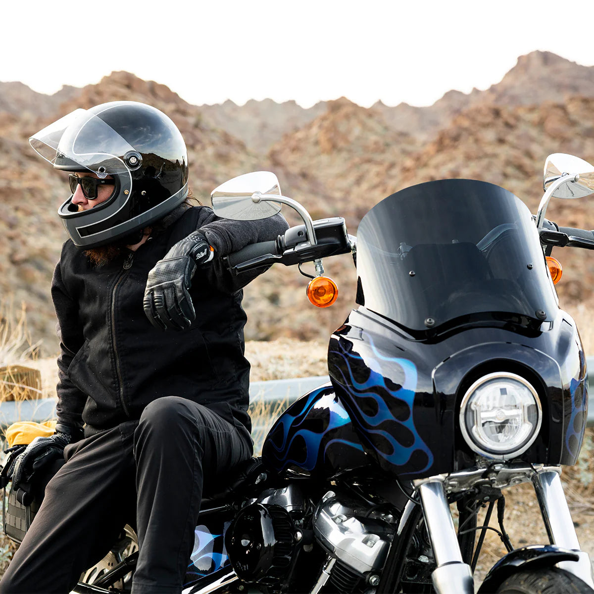 Biltwell Gringo S ECE22.06 - Gloss Storm Grey/Black Tracker