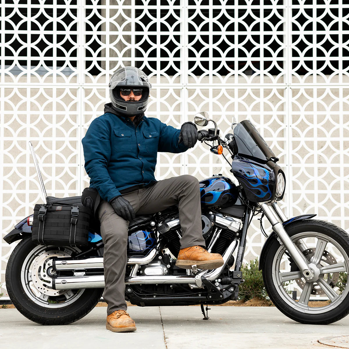 Biltwell Gringo S ECE22.06 - Gloss Storm Grey/Black Tracker