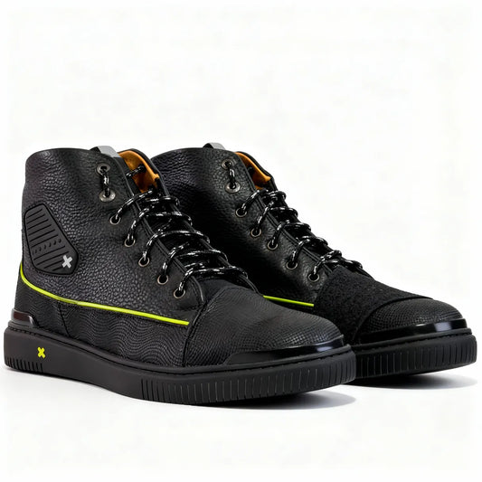 Umberto Luce Borox Moto Sneakers - Black