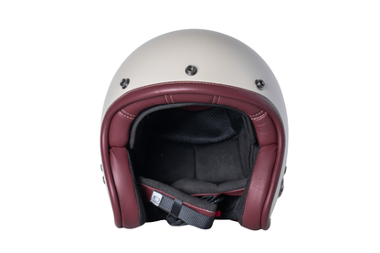 Baruffaldi Roadside Open Face Helmet - Matt Pearl White