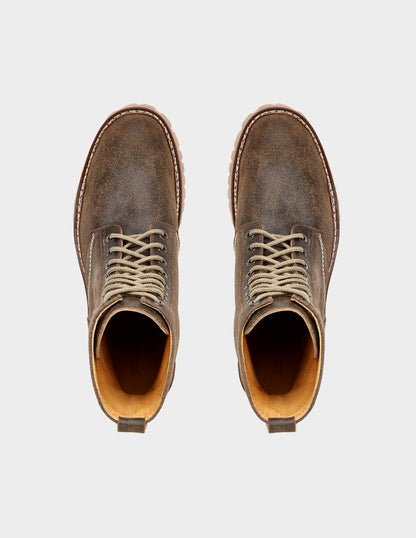 Umberto Luce Knopfler Moto Boots - Brown