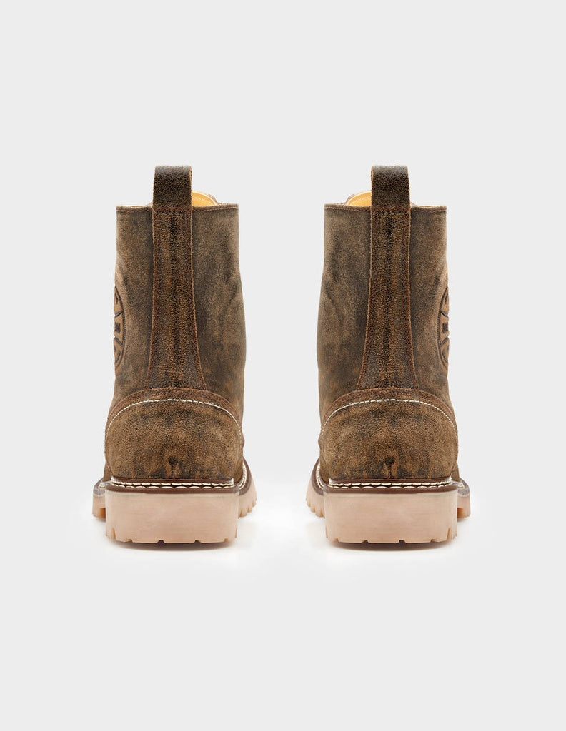 Umberto Luce Knopfler Moto Boots - Brown