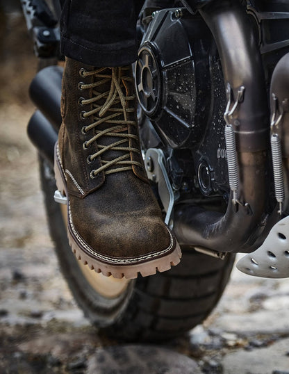 Umberto Luce Knopfler Moto Boots - Brown