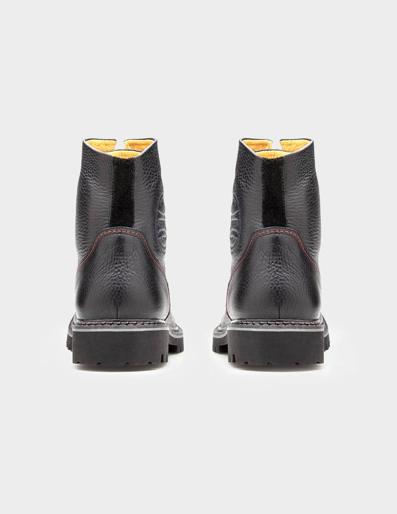 Umberto Luce Marr Moto Boots - Black