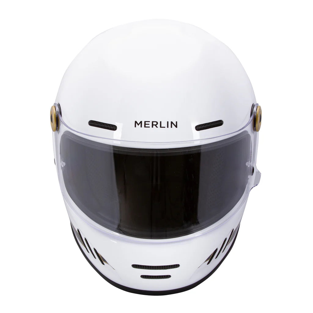 Revival Vintage Full Face Helmet - Flash Optic White
