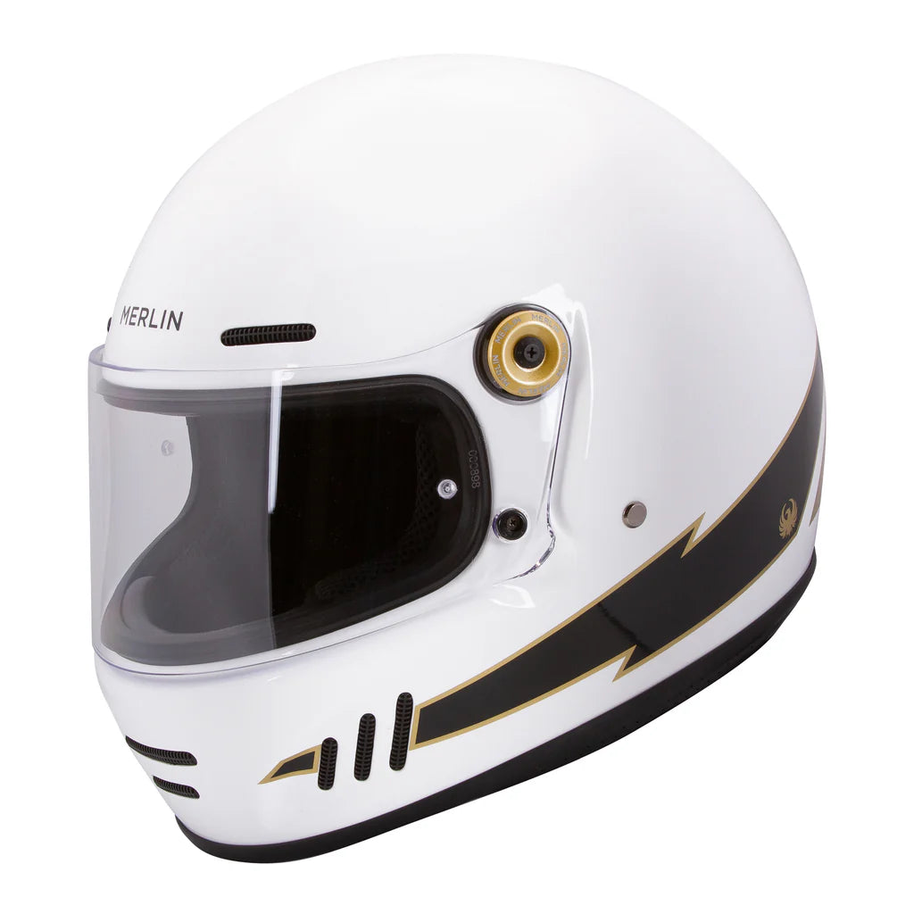 Revival Vintage Full Face Helmet - Flash Optic White