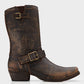 Umberto Luce Mojave Biker Cowboy Boots - Brown