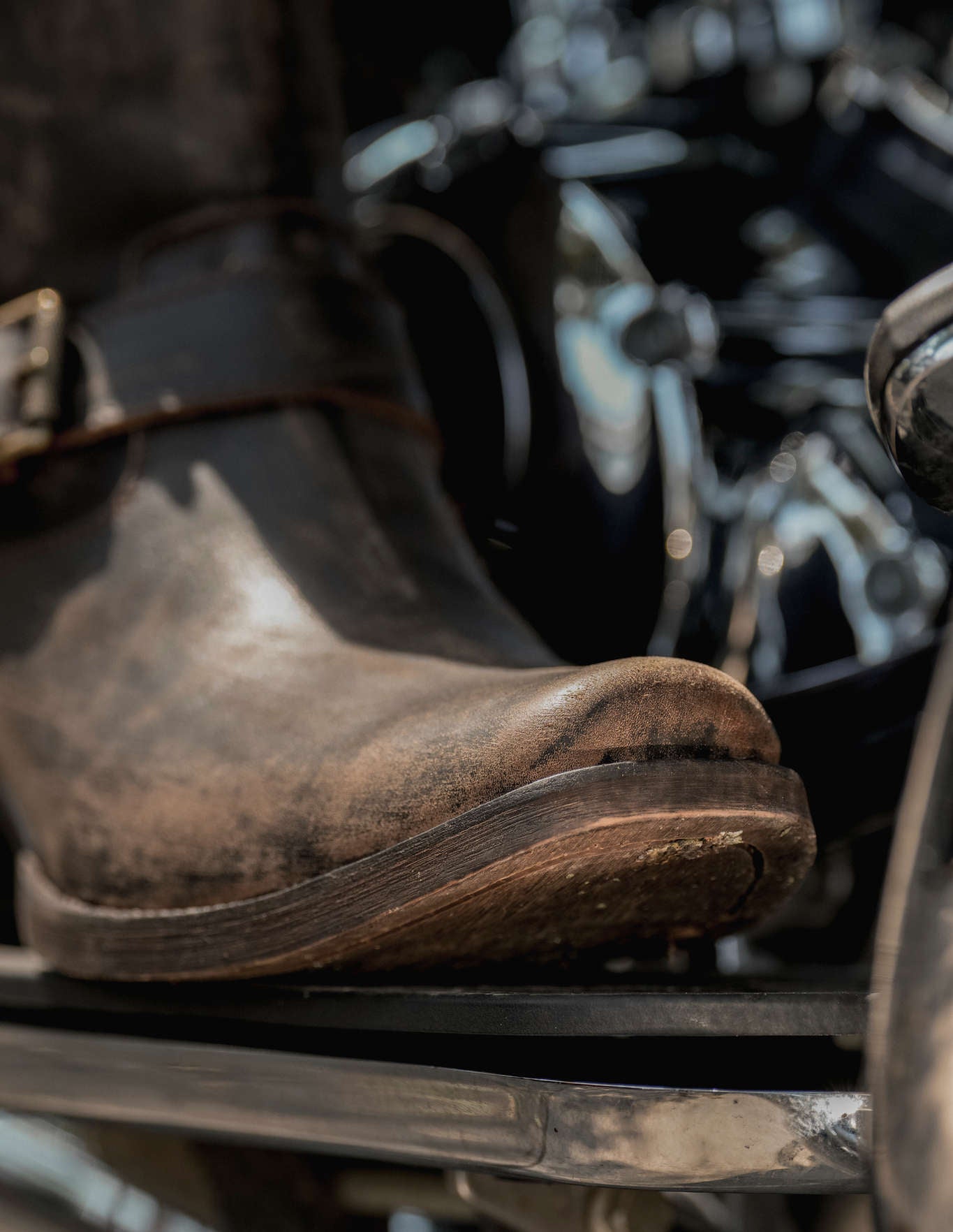 Umberto Luce Mojave Biker Cowboy Boots - Brown