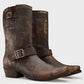 Umberto Luce Mojave Biker Cowboy Boots - Brown