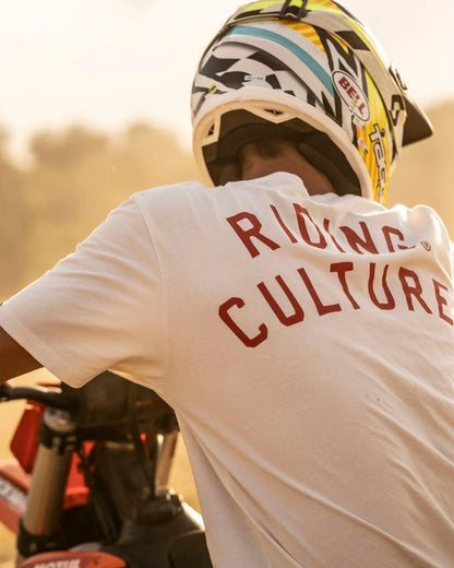 Riding Culture Logo T-Shirt - Dirt White