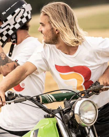 Riding Culture Logo T-Shirt - Dirt White