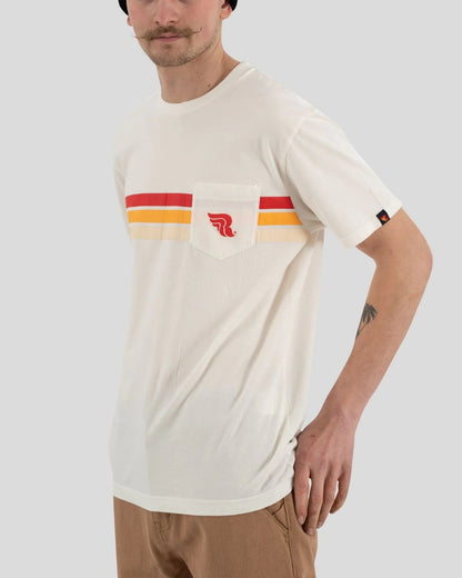 Riding Culture Stripe T-Shirt - Dirt White
