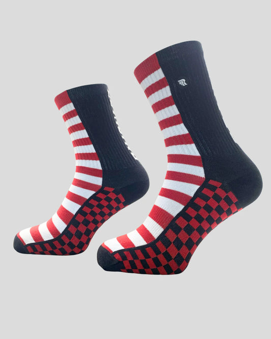 Riding Culture Riding Stripe Socks - Red/White/Black