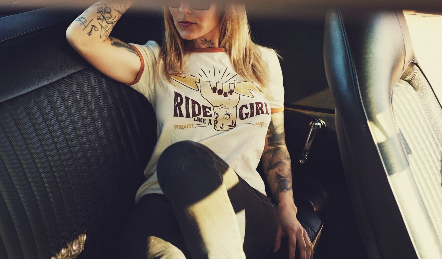 Wildust Sisters Retro T-Shirt - Ride Like A Girl