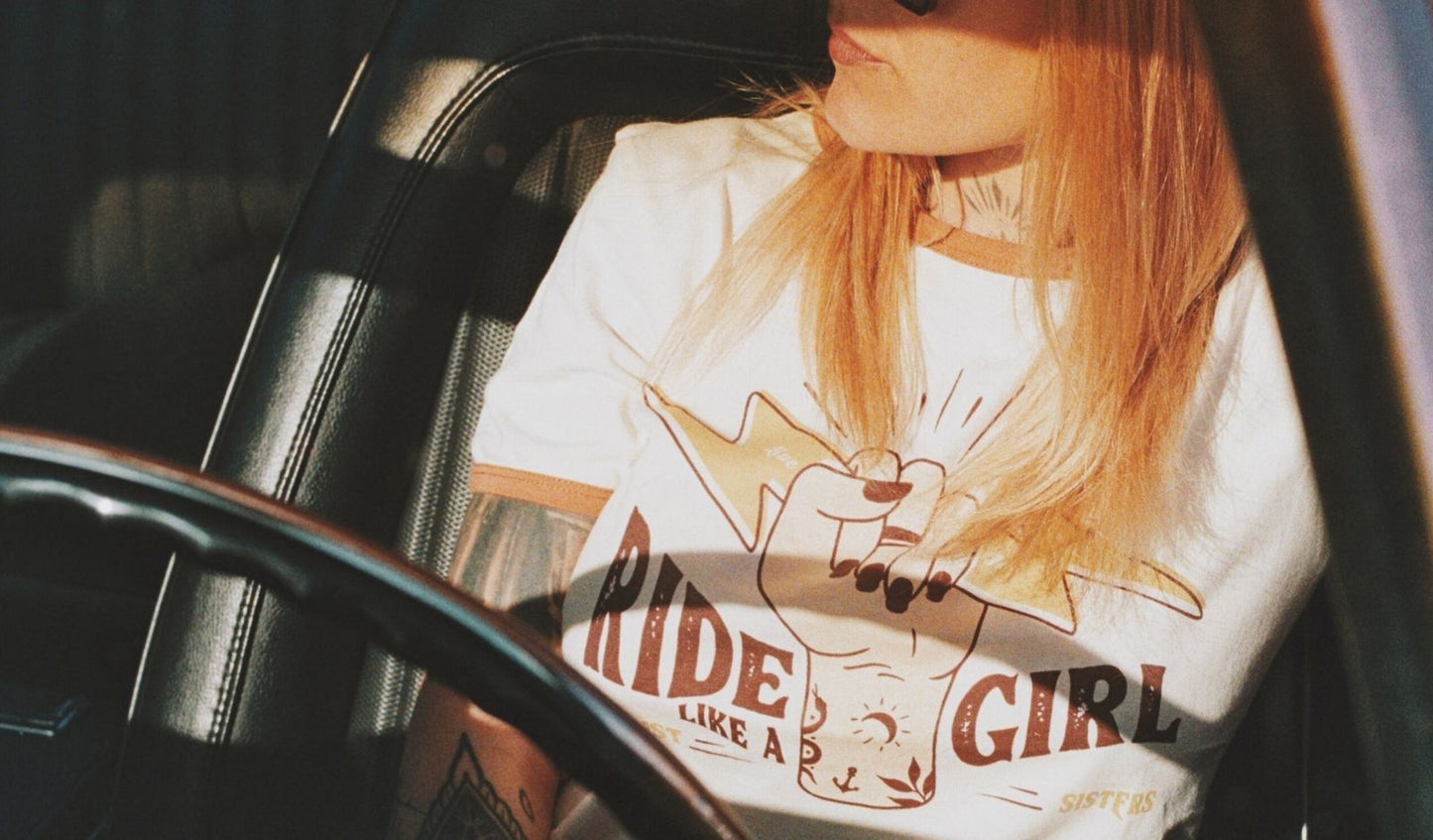 Wildust Sisters Retro T-Shirt - Ride Like A Girl