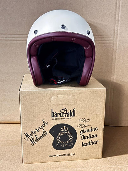 Baruffaldi Roadside Open Face Helmet - Matt Pearl White