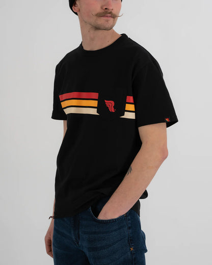 Riding Culture Stripe T-Shirt - Black