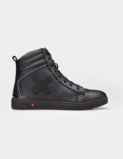 Umberto Luce Shapevulk Moto Sneakers - Black