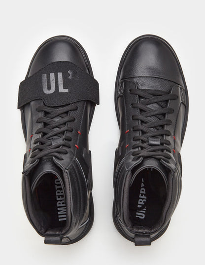 Umberto Luce Shapevulk Moto Sneakers - Black