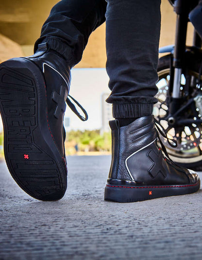 Umberto Luce Shapevulk Moto Sneakers - Black