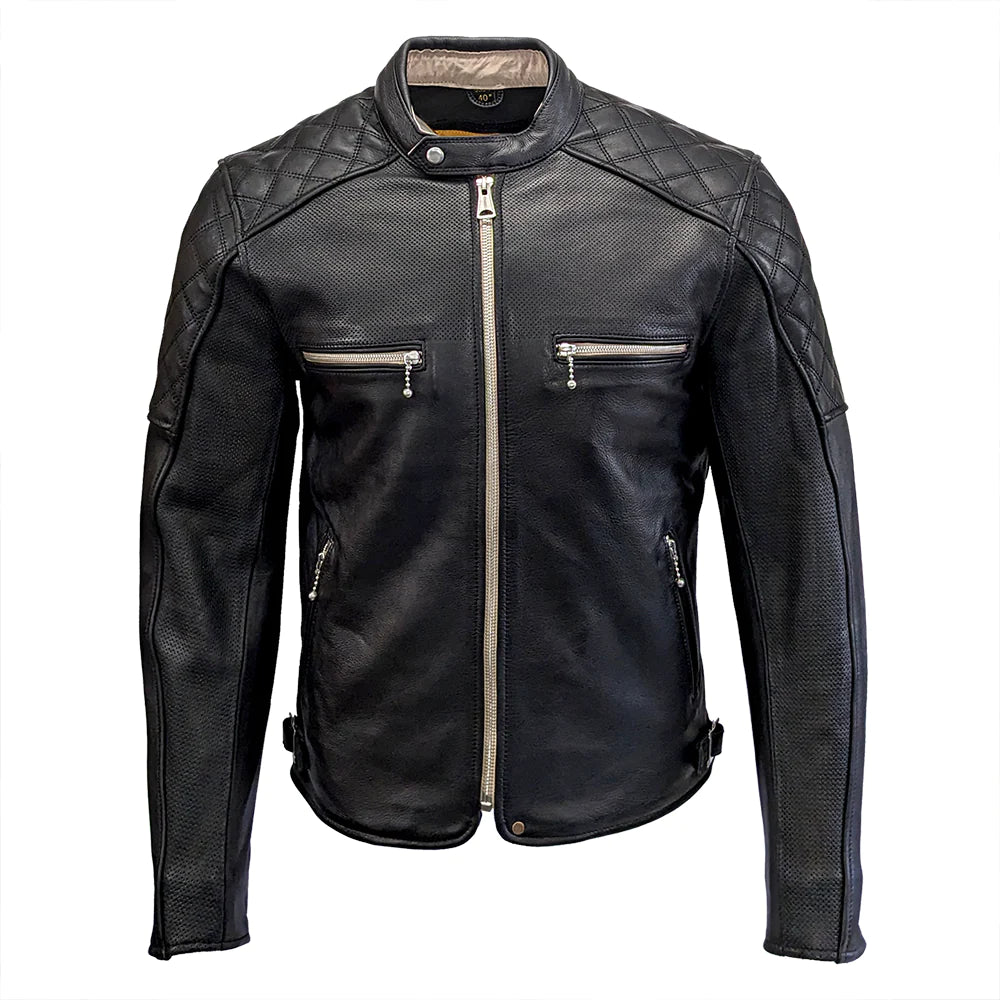 Goldtop Summer Flat Tracker Jacket (Perforated Leather) – MOTOMAN