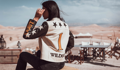 Wildust Sisters Stars & Stripes Leather Jacket - Khaki