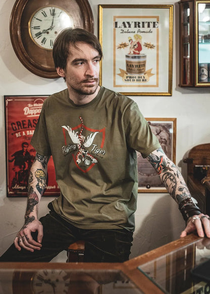 Age of Glory Flying Tiger T-shirt - Army Green