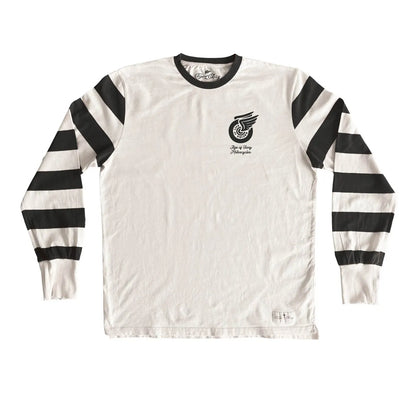 Age of Glory Champ LS Tee - Off-White/Washed Black