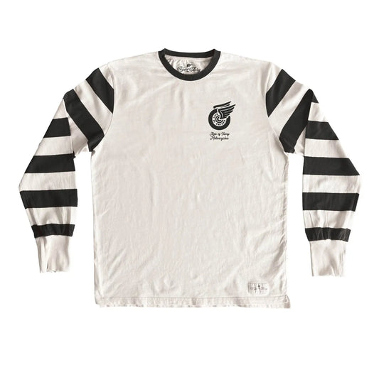 Age of Glory Champ LS Tee - Off-White/Washed Black