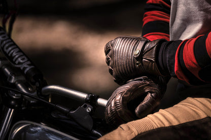 Age of Glory Garage Leather CE Gloves - Brown