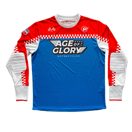 Age of Glory Racing Mesh Jersey - Blue/Red/White