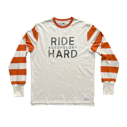Age of Glory Ride Hard LS Tee - Ecru/Rust