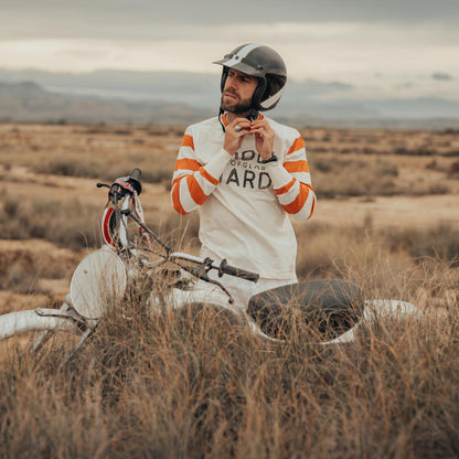 Age of Glory Ride Hard LS Tee - Ecru/Rust