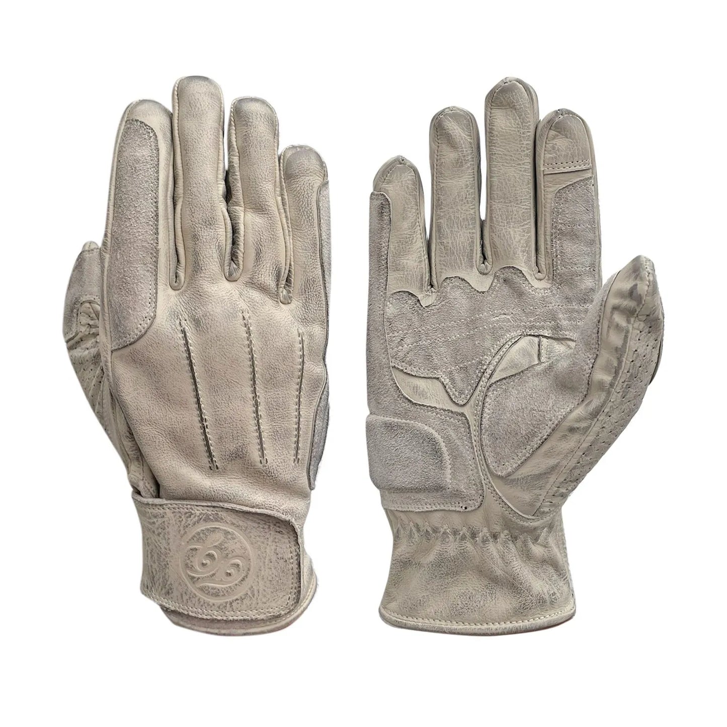 Age of Glory Rover Leather CE Gloves - Aged White