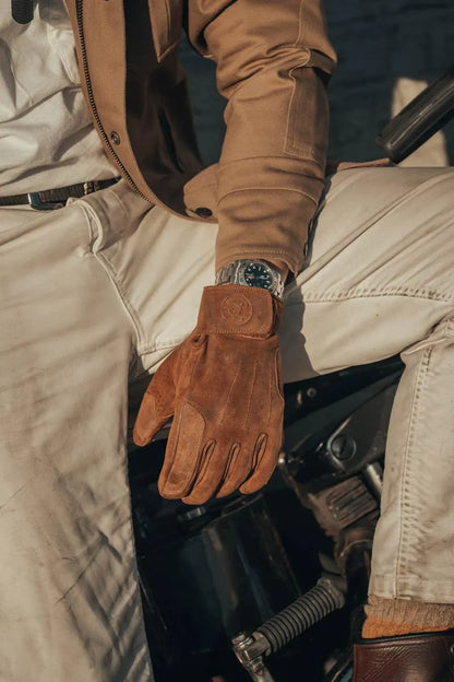 Age of Glory Rover Leather CE Gloves - Caramel Suede