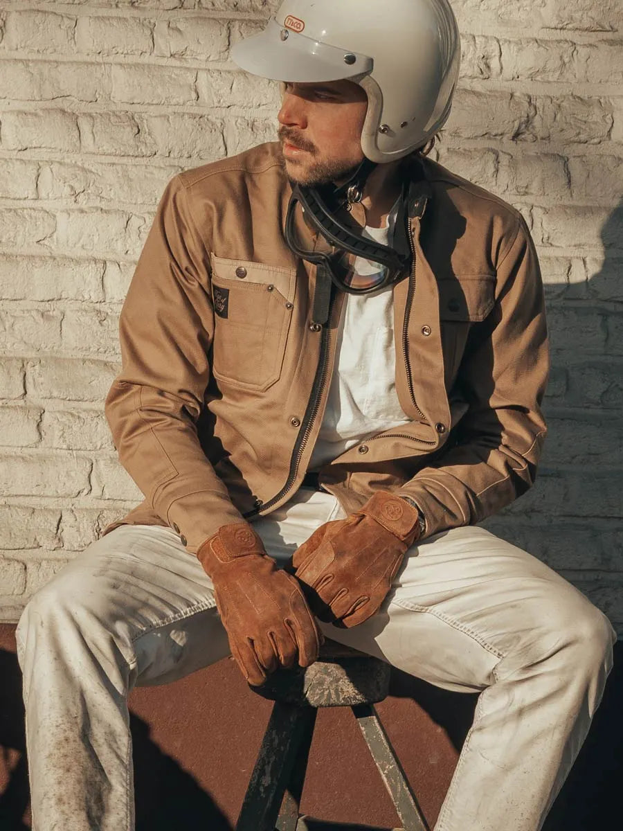 Age of Glory Rover Leather CE Gloves - Caramel Suede