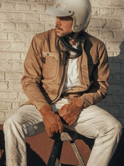 Age of Glory Rover Leather CE Gloves - Caramel Suede