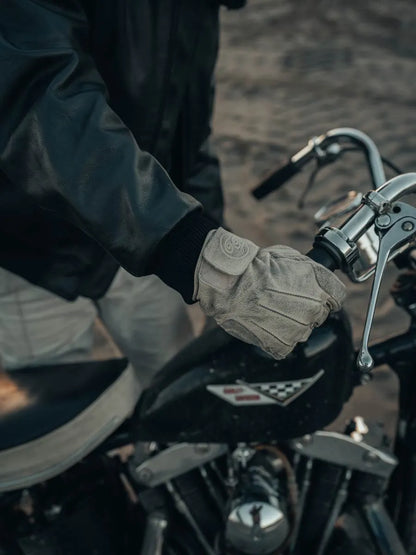Age of Glory Rover Leather CE Gloves - Aged White