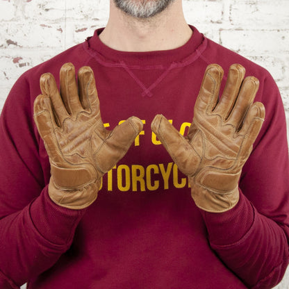 Age of Glory Rover Leather CE Gloves - Waxed Camel