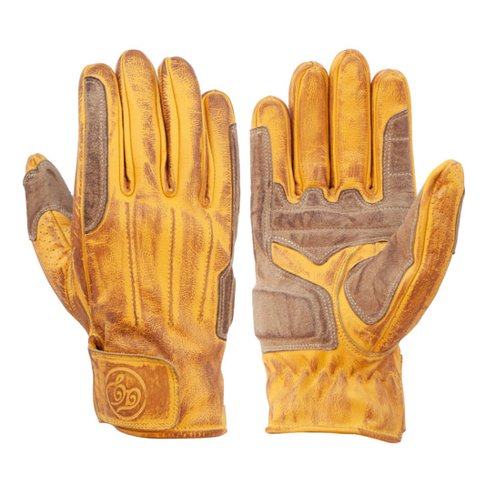 Age of Glory Rover Leather CE Gloves - Waxed Yellow