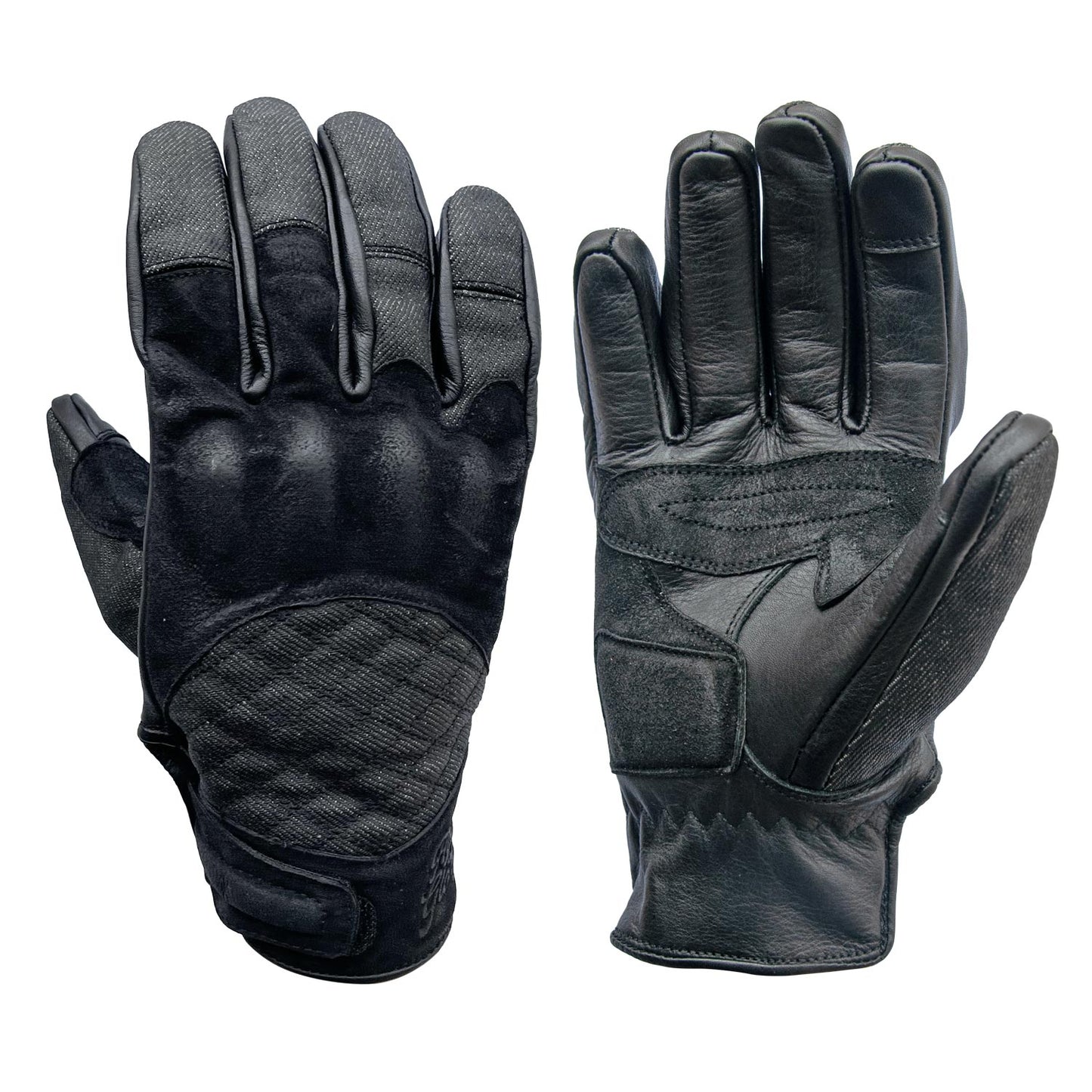Age of Glory Shifter Leather CE Gloves - Denim/Black